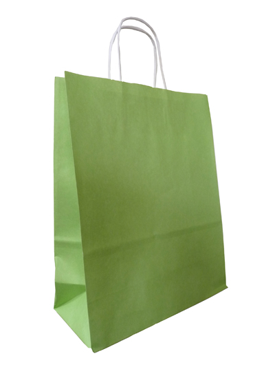 Lime Green Twist Handle Paper Bags