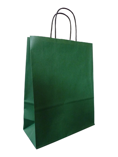 Dark Green Twist Handle Paper Bags