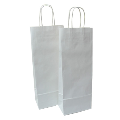 Twist Handle White Paper Bags